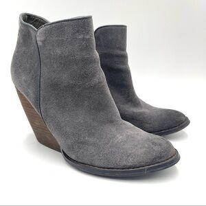 Very Volatile Whitby grey suede heel ankle boots size 8.5